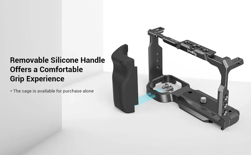 Leftfoto Gabbia Metallica Con Manico In Legno Per Sony Alpha ZV-E10 – Kit Accessori Per Video, Slitta Fredda E Attacco Arca-Swiss