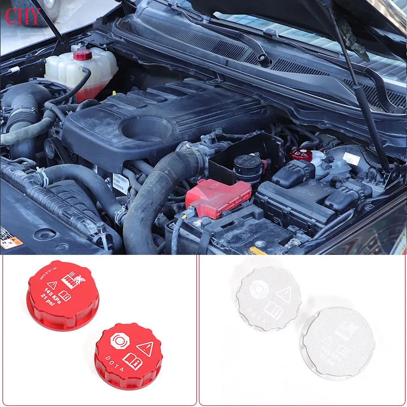 

Aluminum Alloy Red For Ford Ranger Wildtrak T6 T7 T8 2015-2022 Car Engine Cabin Oil Fluid Cover Sticker Car Accessories 2Pcs