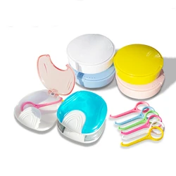 30pcs Denture Storage Box Half Mouth Dental Retainer Case Shell Box Denture Tray Box Orthodontic