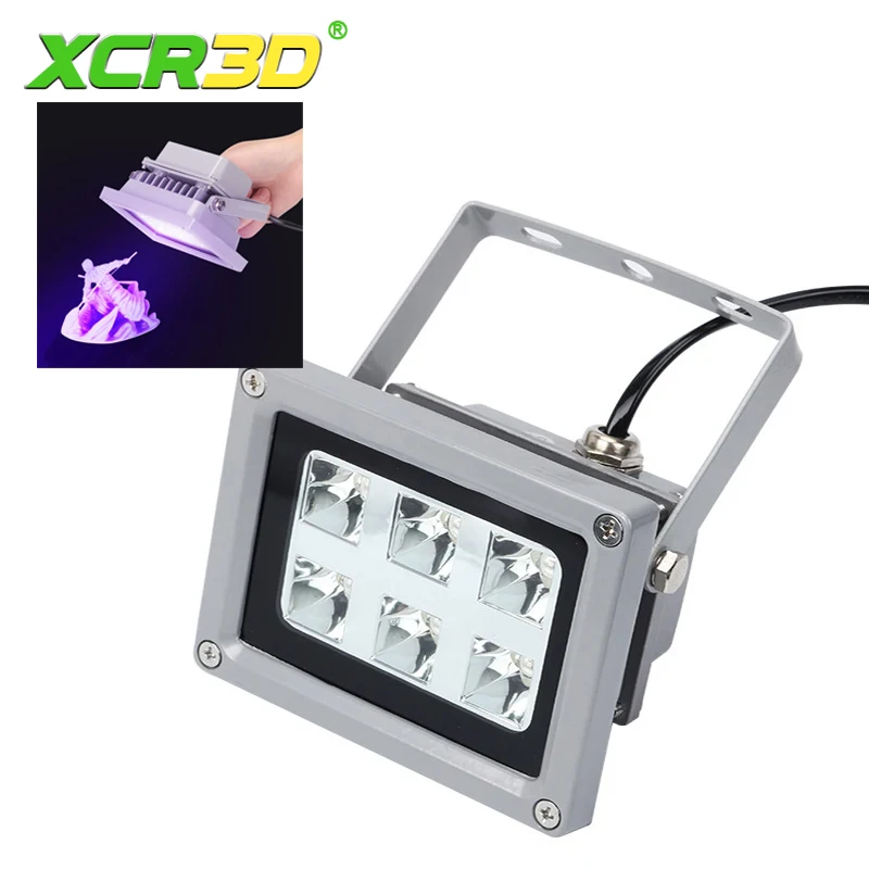 XCR3D 110-260V 405nm UV LED Resin Curing Light Lamp Photosensitive Accessories for LCD SLA DLP 3D Printer