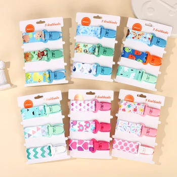 1/3 stücke Feste Taste Baby Cartoon Schnuller Clips Ketten Band Schnuller Ketten Anti-drop Schnalle Schnuller Fütterung set Geschenke