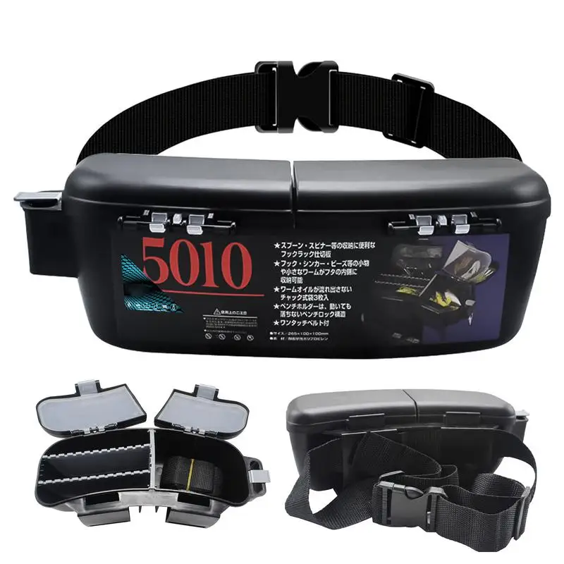 

Bait Holder Waist Multi-Functional Tackle Organizer Portable Multifunctional Fishing Equipment Organizer Box Waist Bag for Lures
