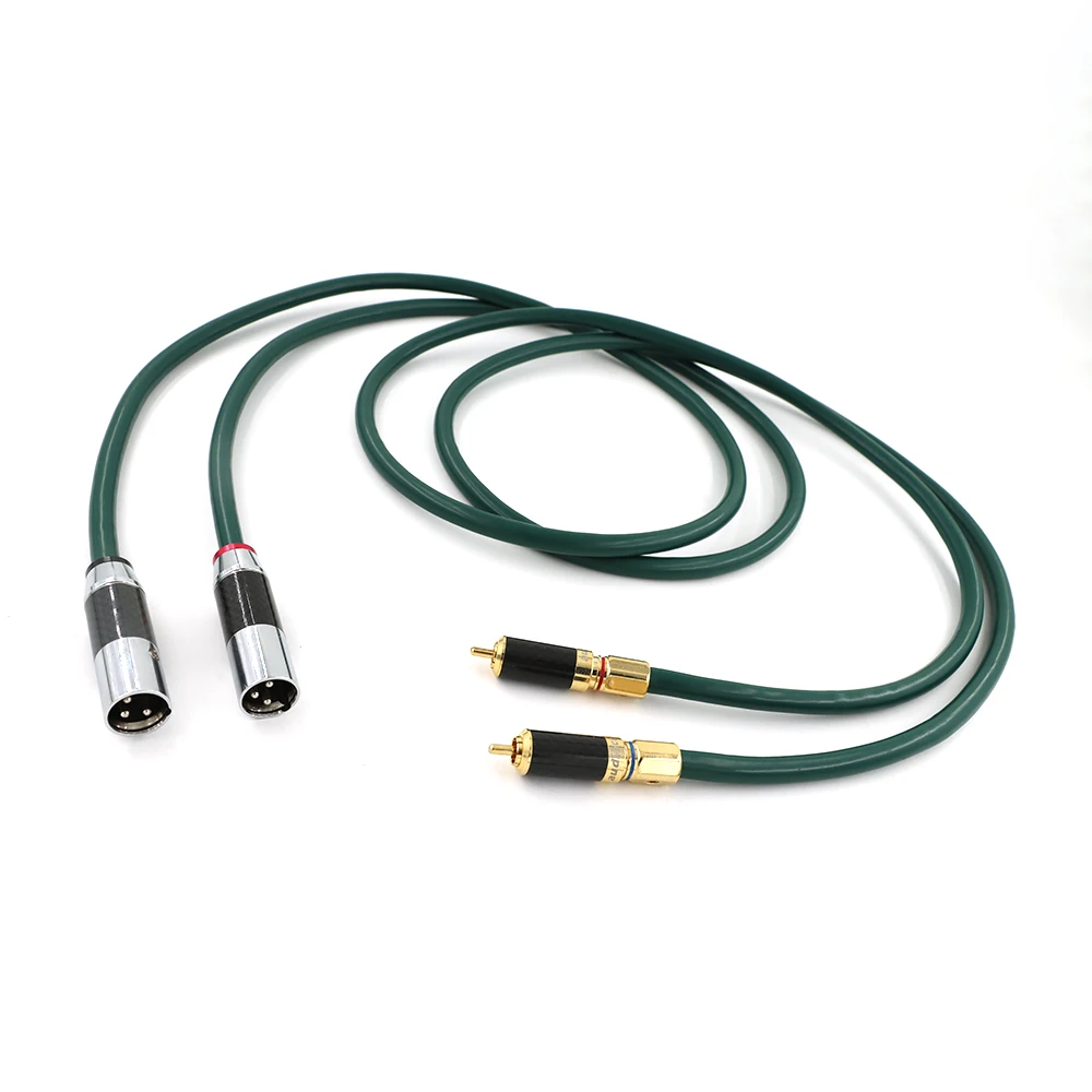 

Hifi FA-220 Pure Occ XLR Plug To RCA Plug Cable High End 2rca To Hifi 2xlr Cable Carbon Fiber Pure Copper Gold-plated Connector