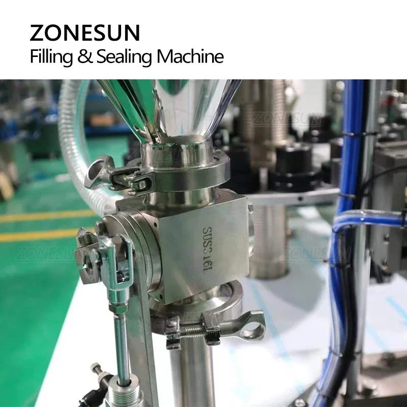 ZONESUN Automatic Paste Filling and Sealing Machine Metal Aluminum Tube Hand Cream Eye Cream Cosmetics Packaging