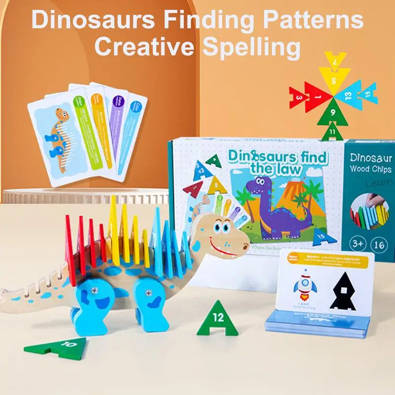 Dinosaur Math Blocks Interactive Educational Cognitive Creative Puzzle Toy Math Preschool Toy Kids Learning Games For Girl Boys