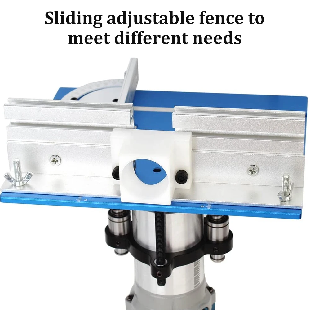 Piastra per inserto da tavolo per Router in alluminio piastra per fresatura del legno elettrica per fresatura del legno con manometro per guanti per lavori fai da te Benche