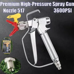Pistola de pulverización de pintura sin aire de alta presión, pulverizador de bomba con protector de boquilla y Punta 517, máquina de pulverización sin aire, 3600PSI