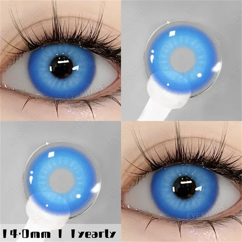 EYESHARE New Fashion Color Contact Lenses for Eyes Anime Blue Eyes Contacts Lense Colorful Makeup Eyes Lenses Yearly 2pcs/pair