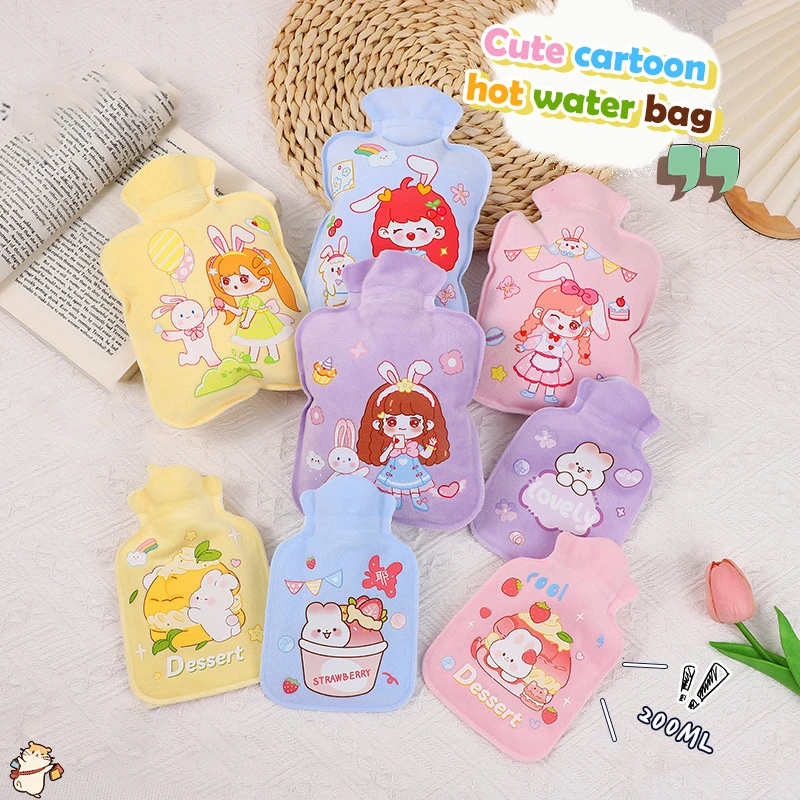 Reusable Winter Heat Hand Warmer Cartoon Mini Durable Hot Water Bottles Stress Pain Relief Therapy Hot Water Bottle Bags