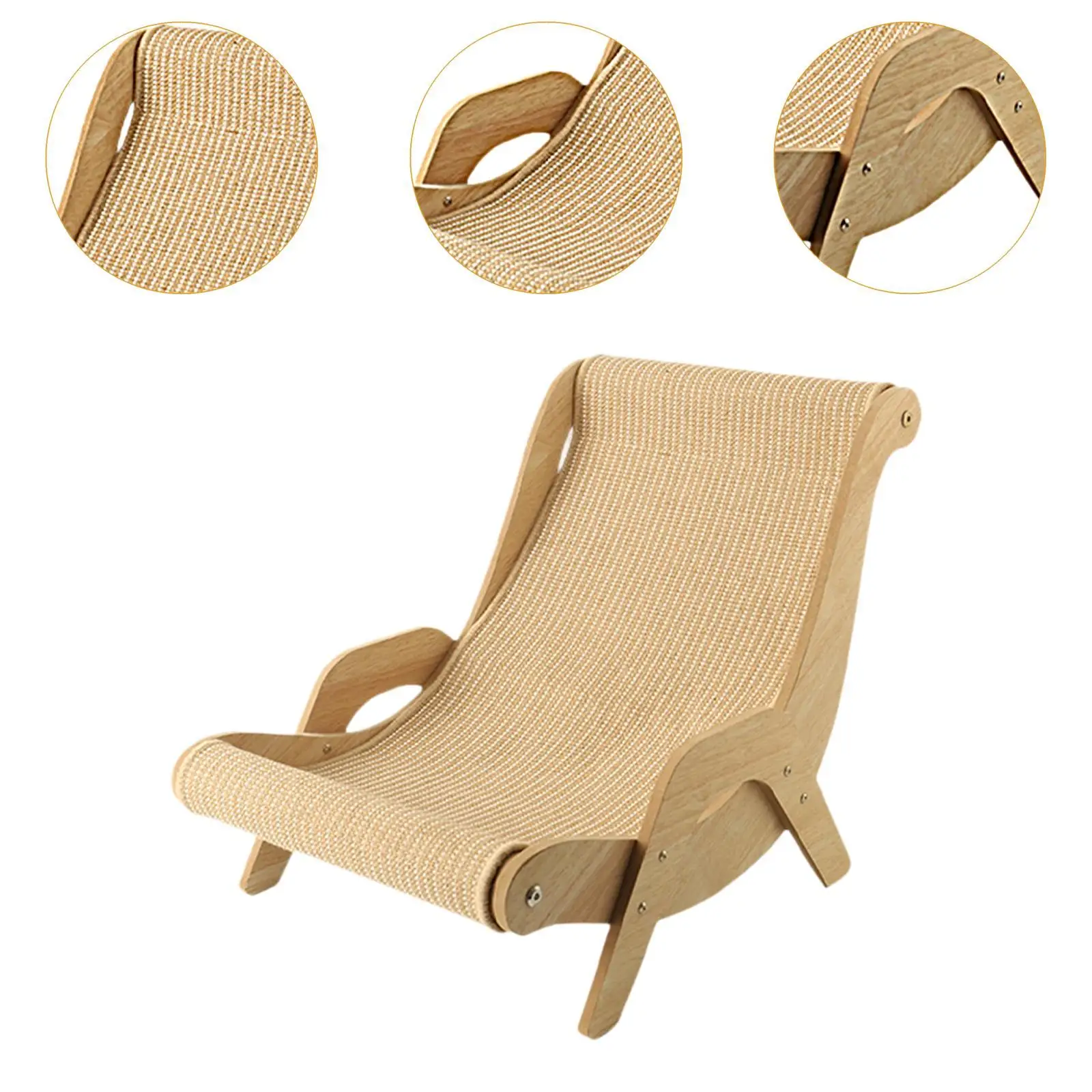 Wooden Cat Chair, Hammock for Indoor Cats, Cozy Stable Pet Furniture, Cat Lounge Bed, Cat Beach Chair