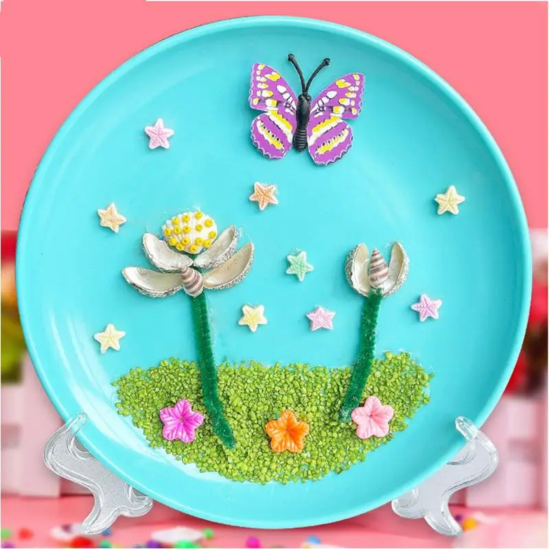 Shell Crafts For Kids Parent-Friendly Toys With Colorful Stones Kids Summer Crafts Parent-Friendly Toys Art Stuff For Children