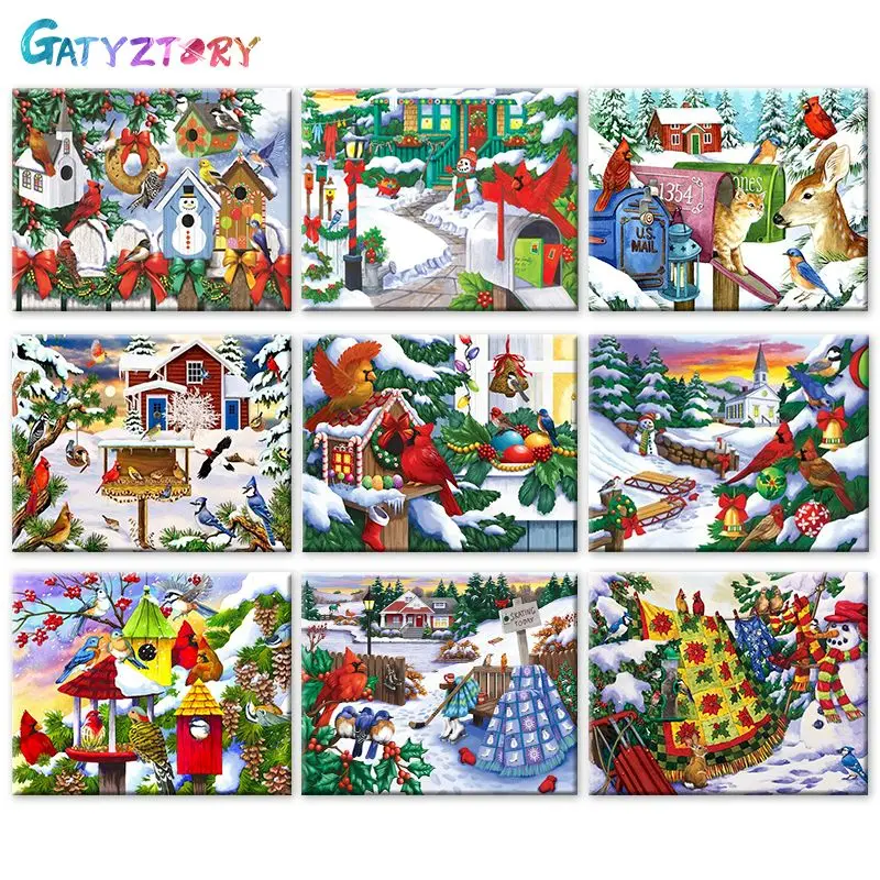 

GATYZTORY Coloring By Number Bird Kits Home Decor Pictures Painting By Number Elephant HandPainted Art Gift 60x75cm