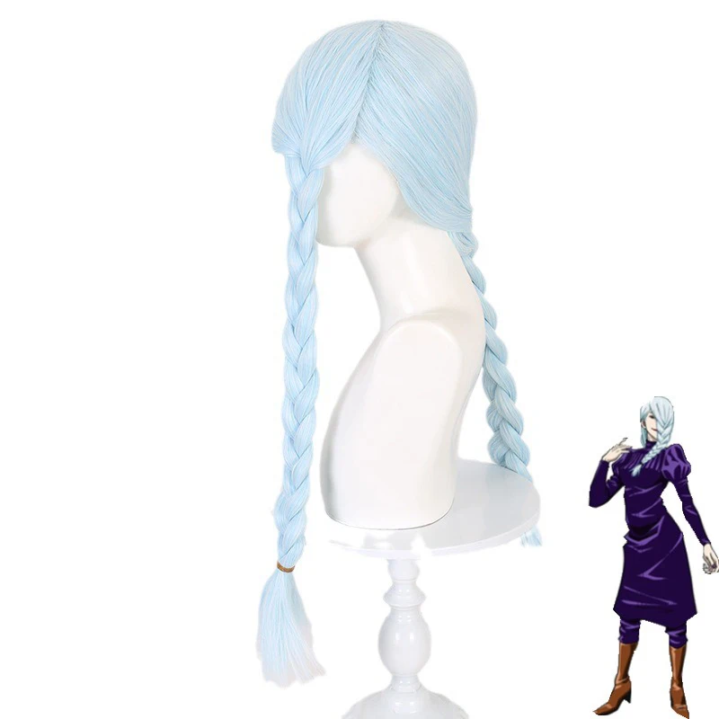 Peruka do cosplayu Meimei, anime Jujutsu Kaisen, modelowanie czarodzieja, plecione włosy, nakrycie głowy, peruka do dopasowania do ubrań damskich, kucyk.