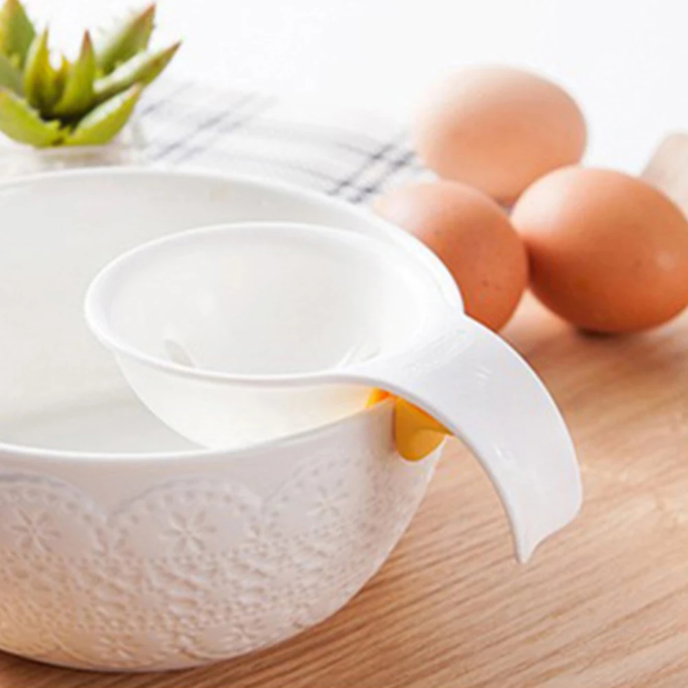 

2 Pcs Egg White Separator Convenient Splitter Basketball Yolk Plastic Separators