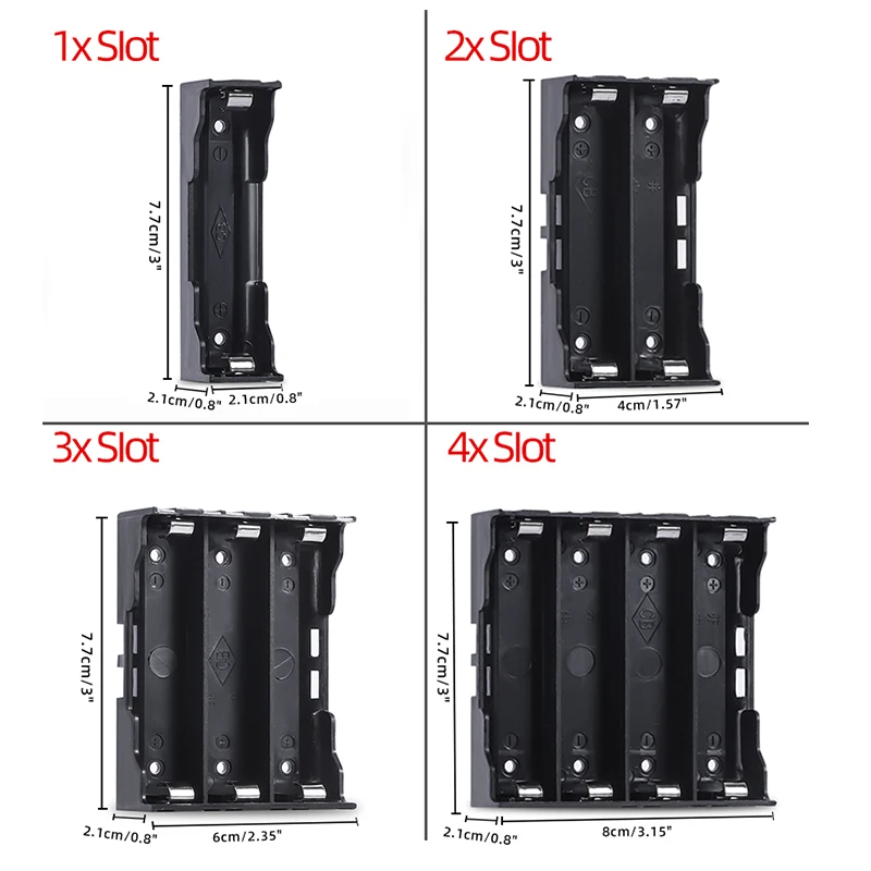 ABS Hard case 18650 Power Bank Cases High quality DIY battery box 1 2 3 4 Slot Container With Hard Pin Easy welding Upgrade