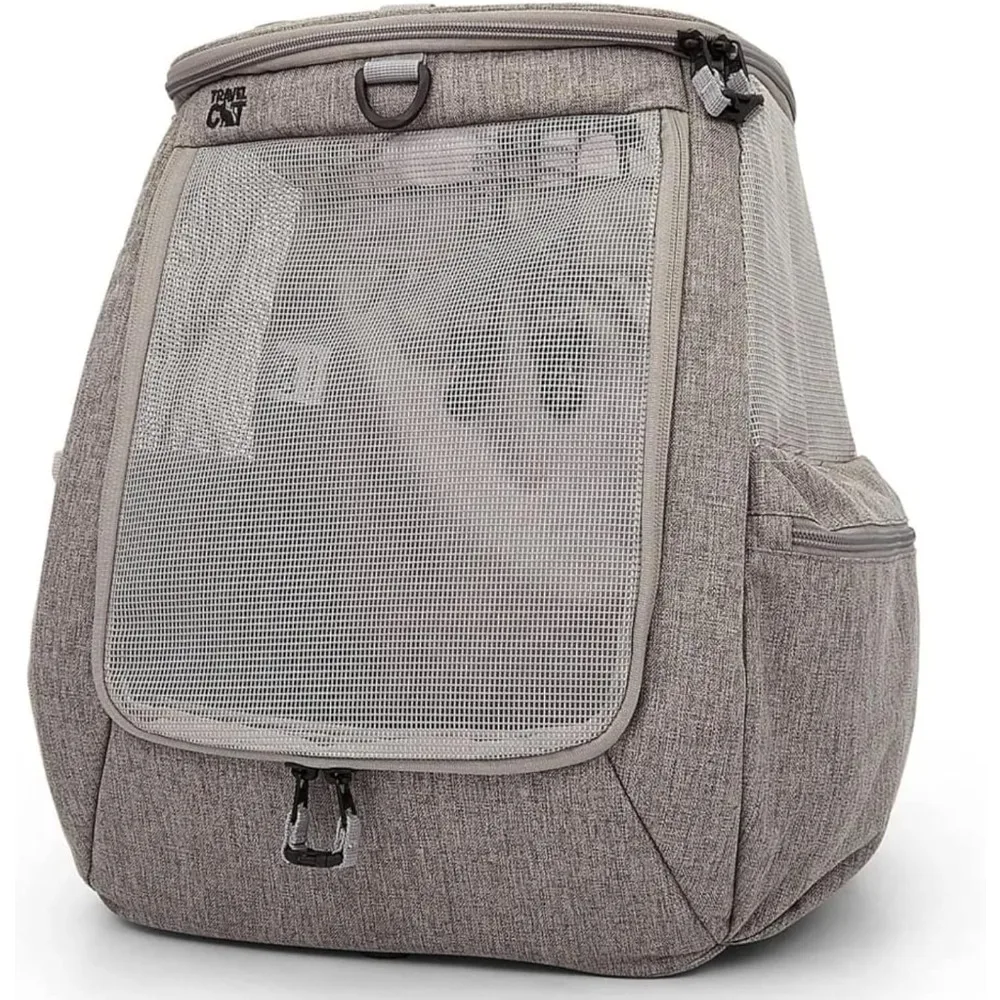 Navigator Carrier Bag - Premium Cat Backpacks for Carrying Cats Travel Hiking, Outdoor Use - Grey Mesh Backpacks