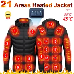 21 Areas Heated Jacket Men Jacket Heated Winter Women Electric Usb Heater Tactical Jacket Man Thermal Vest Body Warmer Coat NEW