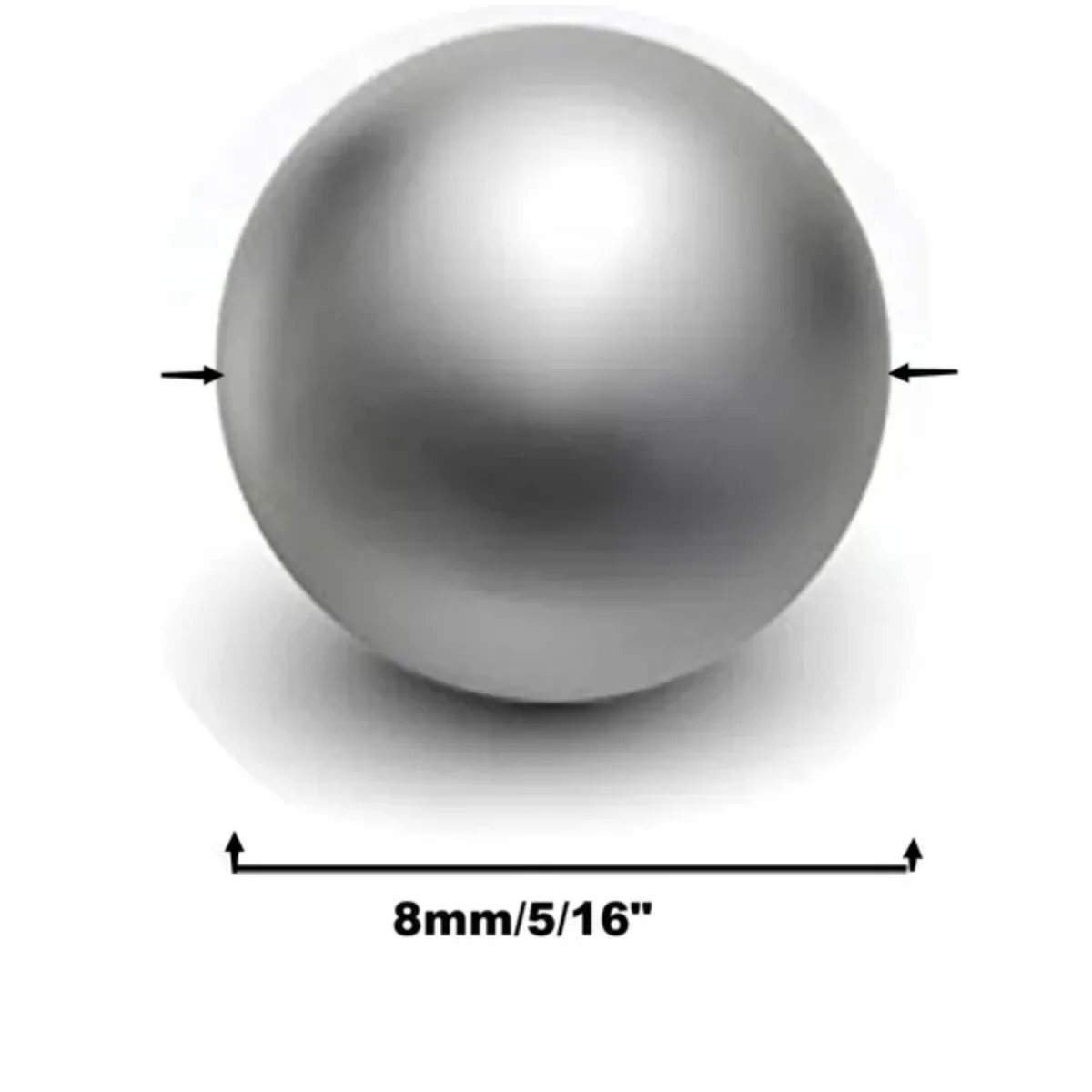 Xemussa 8mm Carbon Steel Precision Bearing Balls (100pcs) - for Conveyor Belts, Plain Bearings & Casters