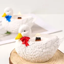 3D Duck Storage Box Silicone Mold DIY Animal Candle Jar Casting Molds Plaster Resin Succulent Flowerpot Craft Making Home Decor