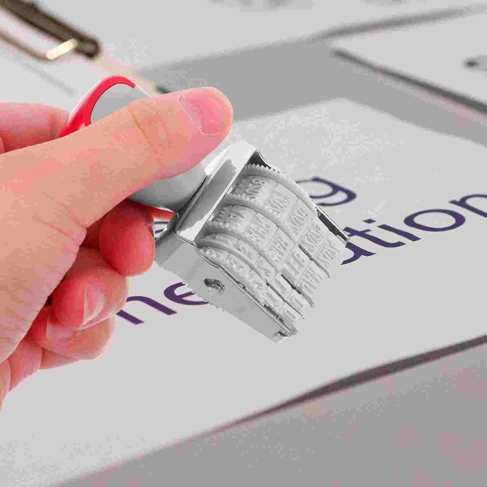 English Date Seal Business Stamps Map Making Blank Stamper Small Order Postage for Crafting