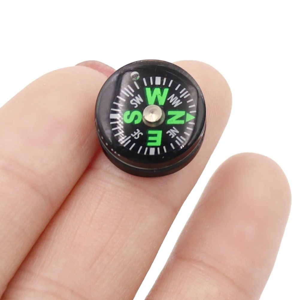 5X 15mm Pocket Survival Liquid Filled Button Compass for Camping Hiking