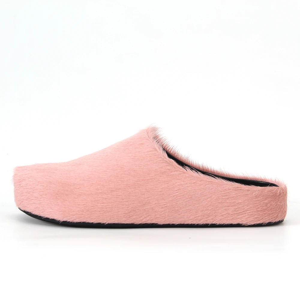 2024 Nieuwe Dames Platte Slippers Casual Mode Dames Half Slippers Mode Comfortabele Platform Luie Schoenen Loafer Slippers