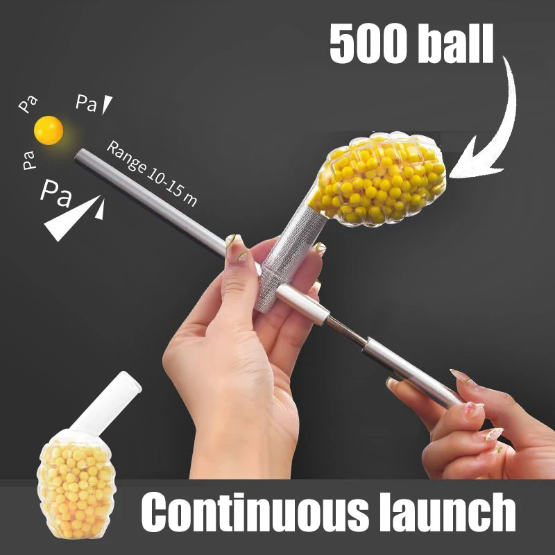 Funny Bamboo Tube Gun Soft Ball Bombs Toys for Children's Day Target Shooting Dart Accessories Alloy