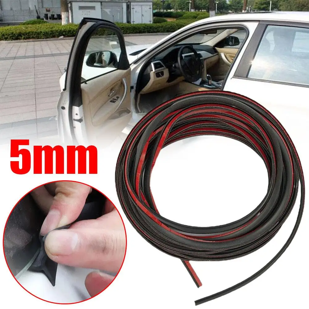 5m Rubber Car Seals Edge Sealing Strips Seal Strip Trim For Car Front Rear Bumper Side Skirt Weatherstrip Rubber Window Sea U0I5