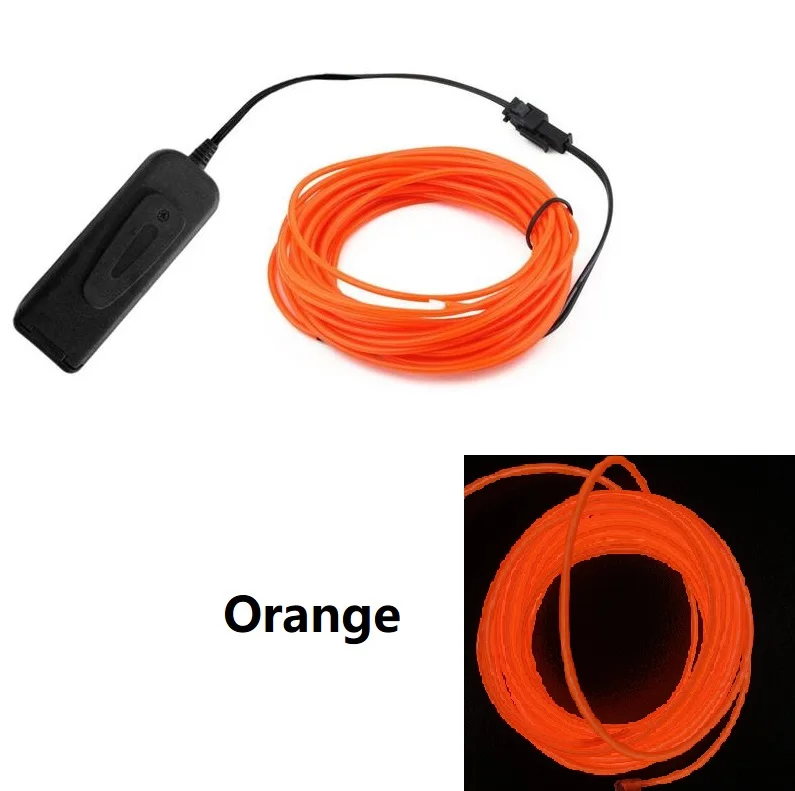 1m 3m 5m Glow EL Wire Neon Kabel voor Kerst Dansfeest DIY Kostuums Veelkleurig Verlicht Licht AA Batterij Lamp LED Strip