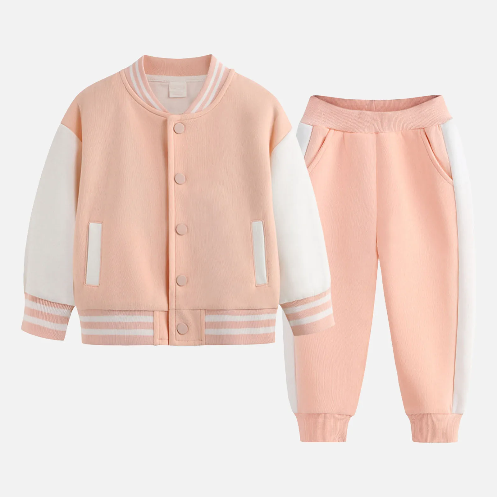 

Baby Organic Clothes Boys Comfortable And Warm Simple Long Sleeved Baseball Jacket Pants Casual Two Cute Boy Outfits Size 8