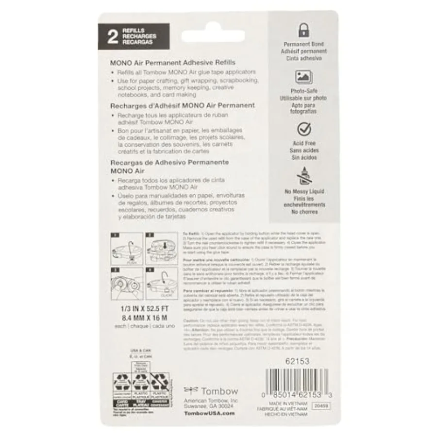 Mono Air Touch Adhesive, Refill 2-Pack