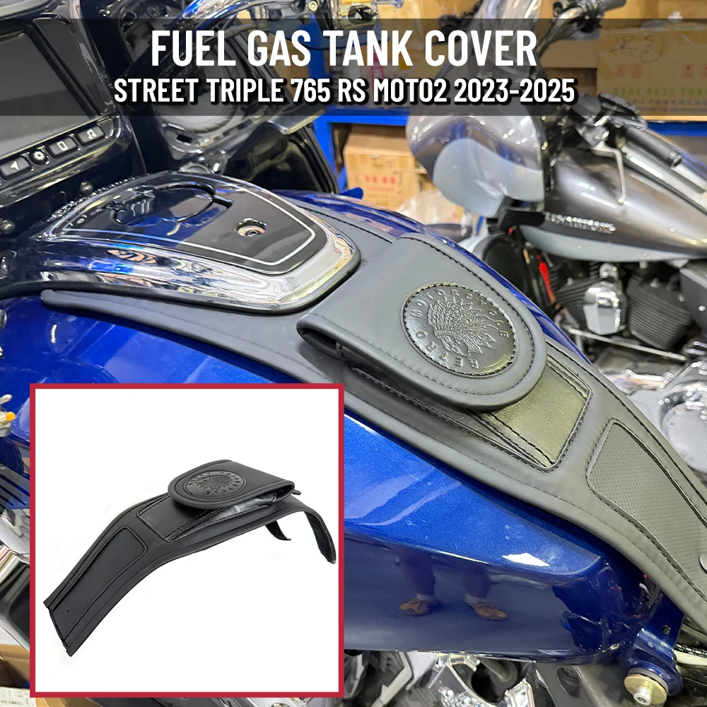 

For Indian Challenger Pursuit 2022-2025 2024 Leather Gas Tank Bag Black Upper Tank Bag Motorcycle fuel tank pack accessories