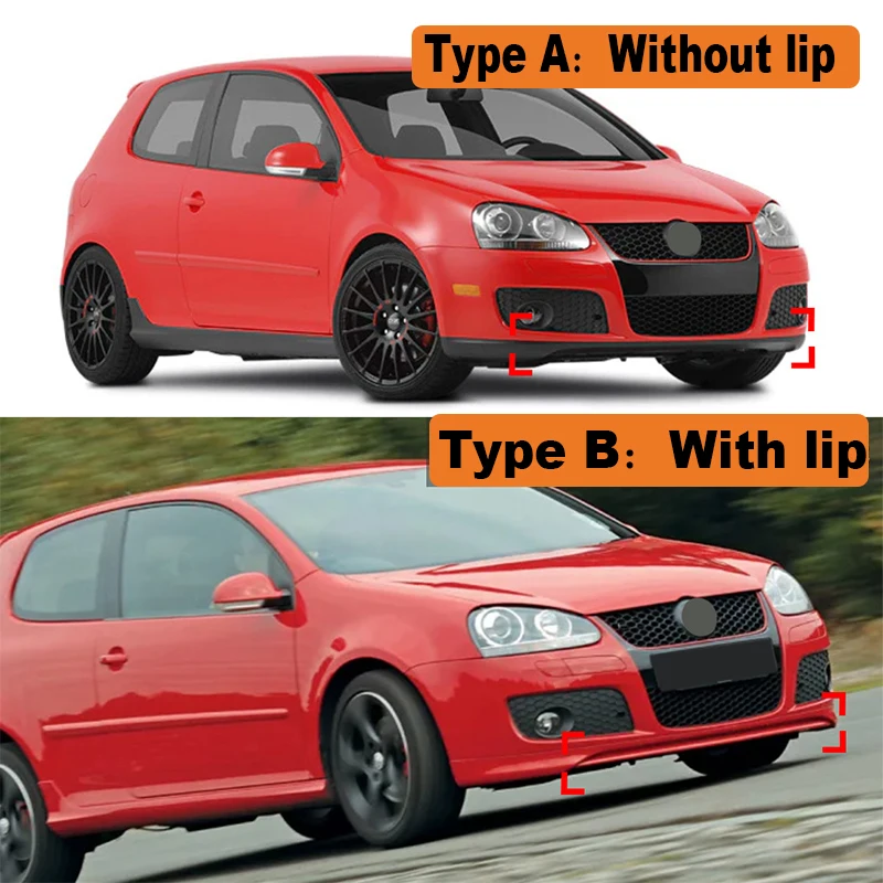 Car Front Bumper Lip Splitter Diffuser Body Kit Spoiler Bumper Guard Protector Parts For VW Golf 5 Golf MK5 GTI Jetta MK5 GLI