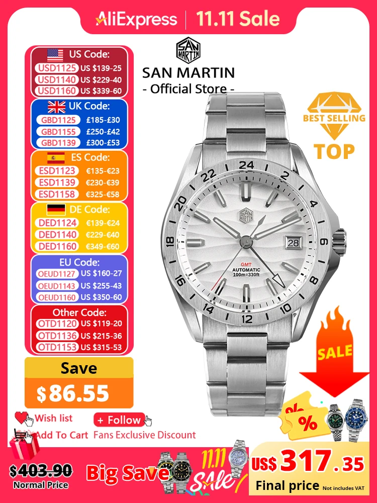 Seiko Watch Prospex - San Martin nuevo 39mm textura del