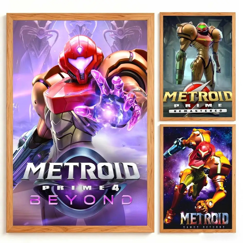 Game Metroid Prime Poster Wall Art Poster Prints Home Wall Decor Gift for Living Room, Bedroom Bar & Parlor