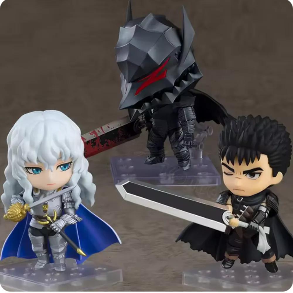 

10cm #2544 Berserk Griffith Anime Girl Figure #2830 Berserk Guts Berserker Armor Action Figure Skull Knight Figurine Model Toys