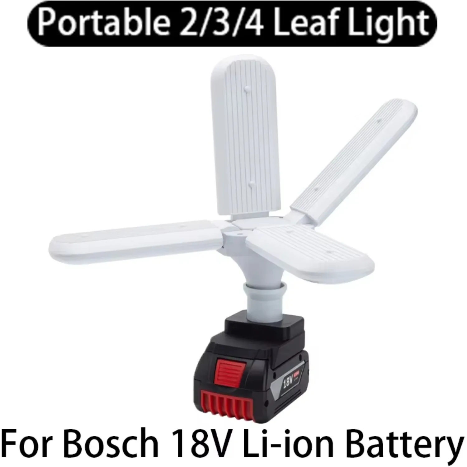 LED Foldable Wireless Bulb Fan Blade Timing LampWork Light Work for BOSCH 18V MAX Li-Ion Battery Deformable Lamp Outdoor