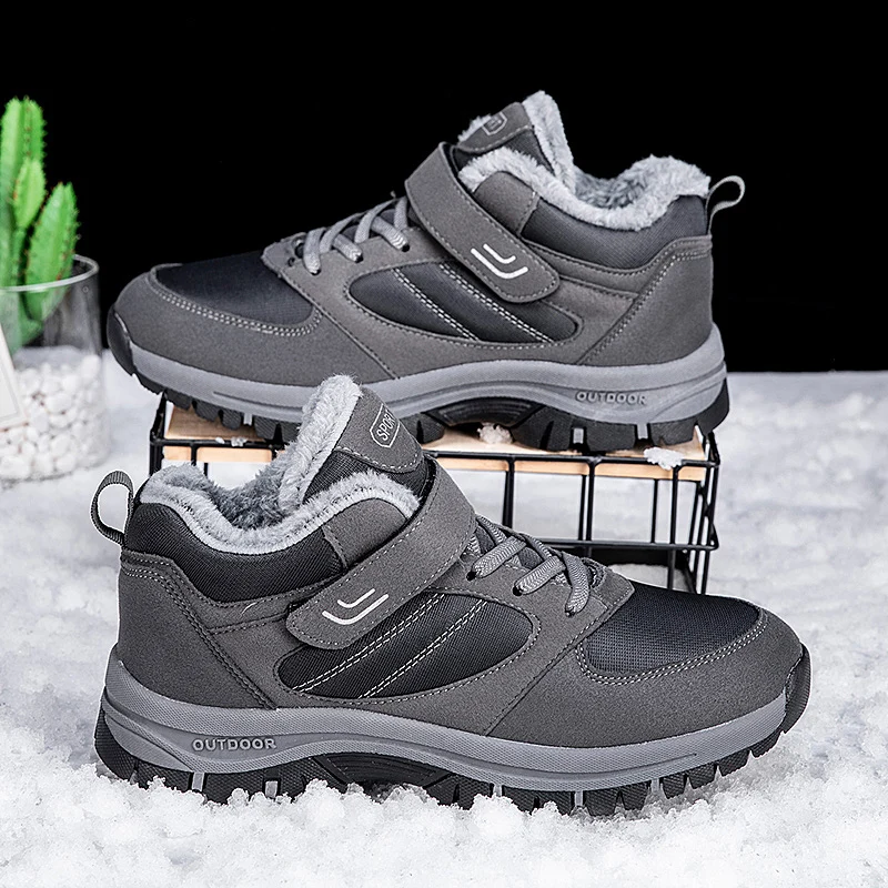 

ELUVA зимние ботинки для мужчин, непромокаемая противоскользящая уличная обувь, теплые рабочие ботинки, легкие удобные зимние ботинки для мужчин