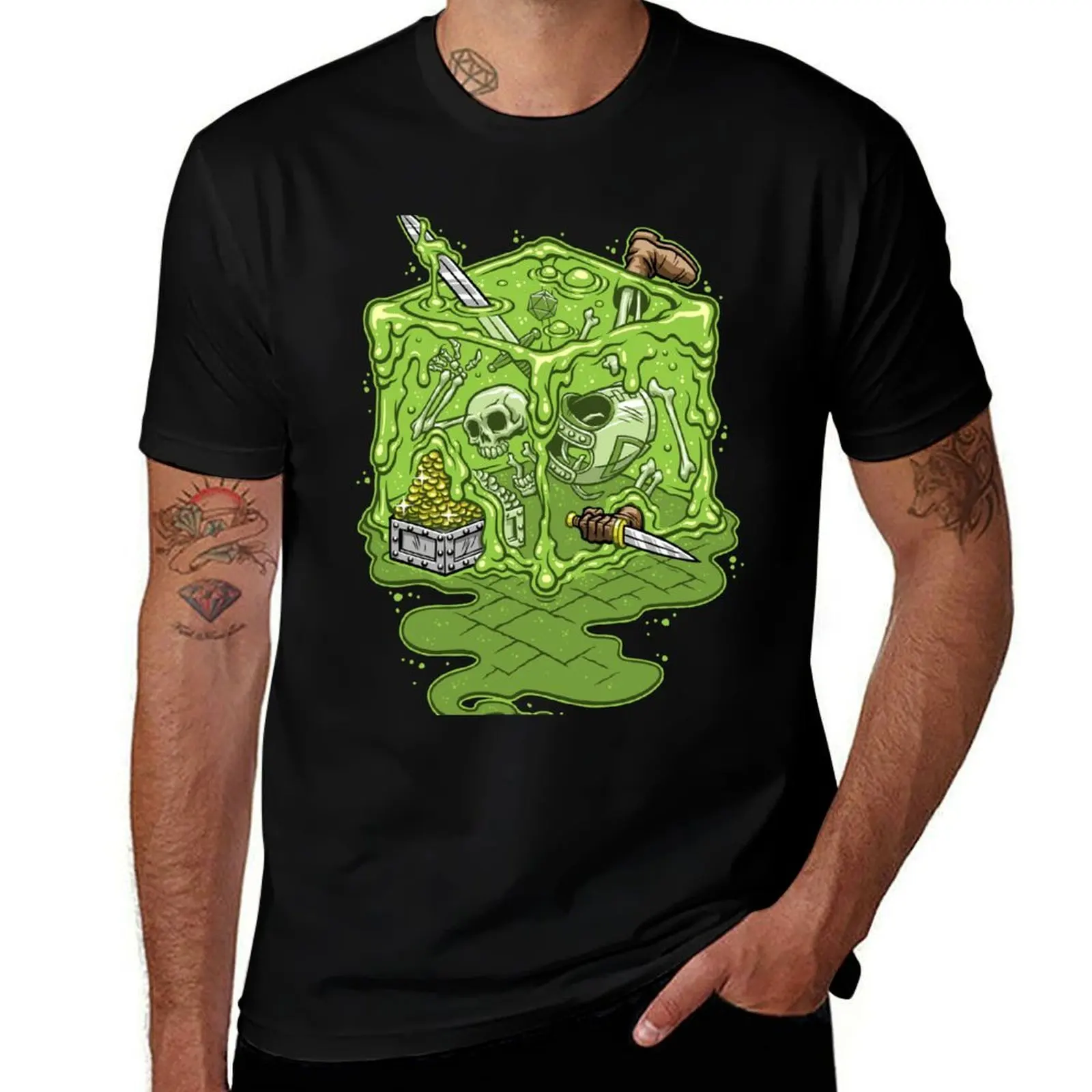

GELATINOUS CUBE! T-Shirt cotton tshirt 100% black cotton t-shirt plain for man package T-Shirt
