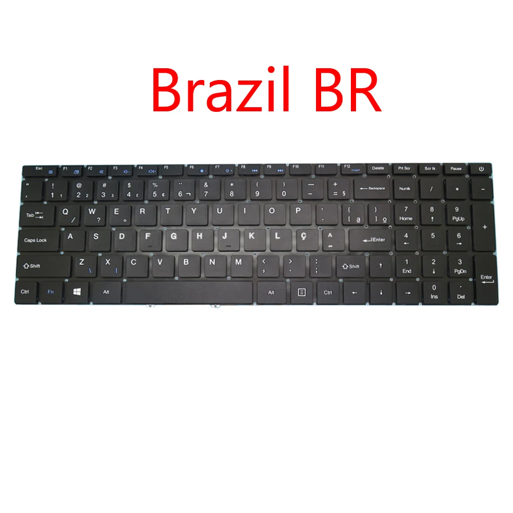 Keyboard Laptop untuk EVOO EVC156-2 Inggris AS Brasil BR Hitam Baru