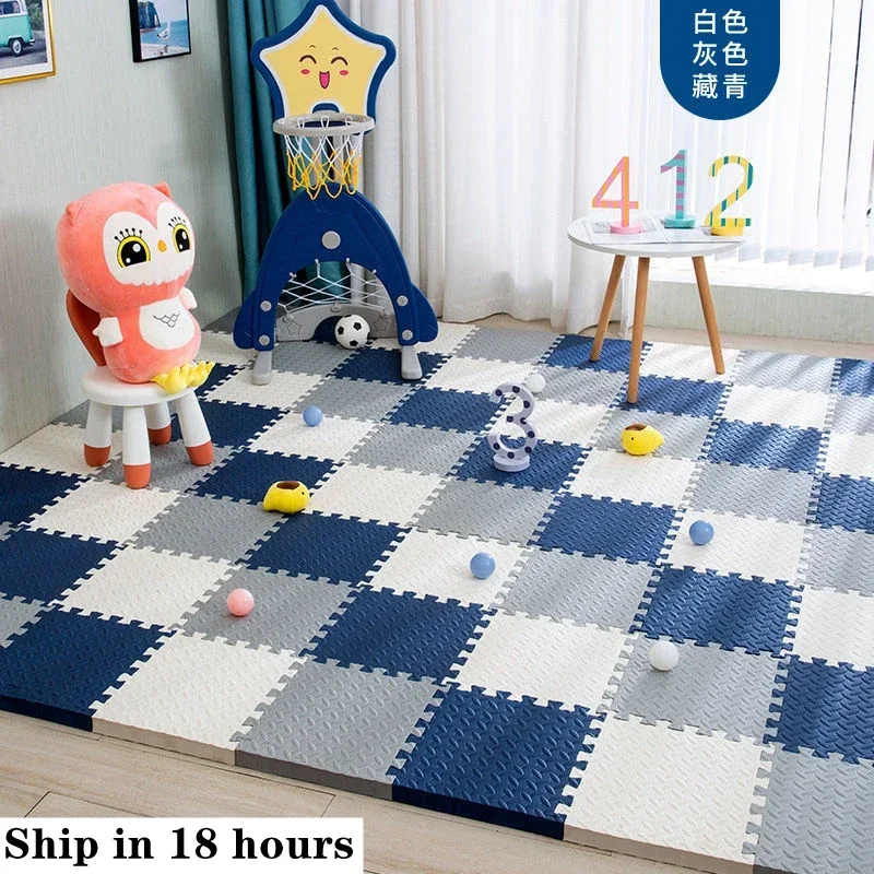 8pcs Foam Baby Play Mat Puzzle Mat Kids Interlocking Exercise Tiles Rugs Puzzle Floor Tiles Toy Carpet Soft Carpet 30*30*1cm view 3