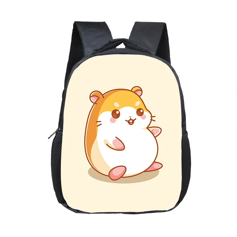 Sac à dos imprimé de dessin animé pour enfants, cartable pour tout-petits, sac à livres pour la maternelle, hamster, animal de compagnie, overd'Inde, garçons et filles, 3 à 6 ans