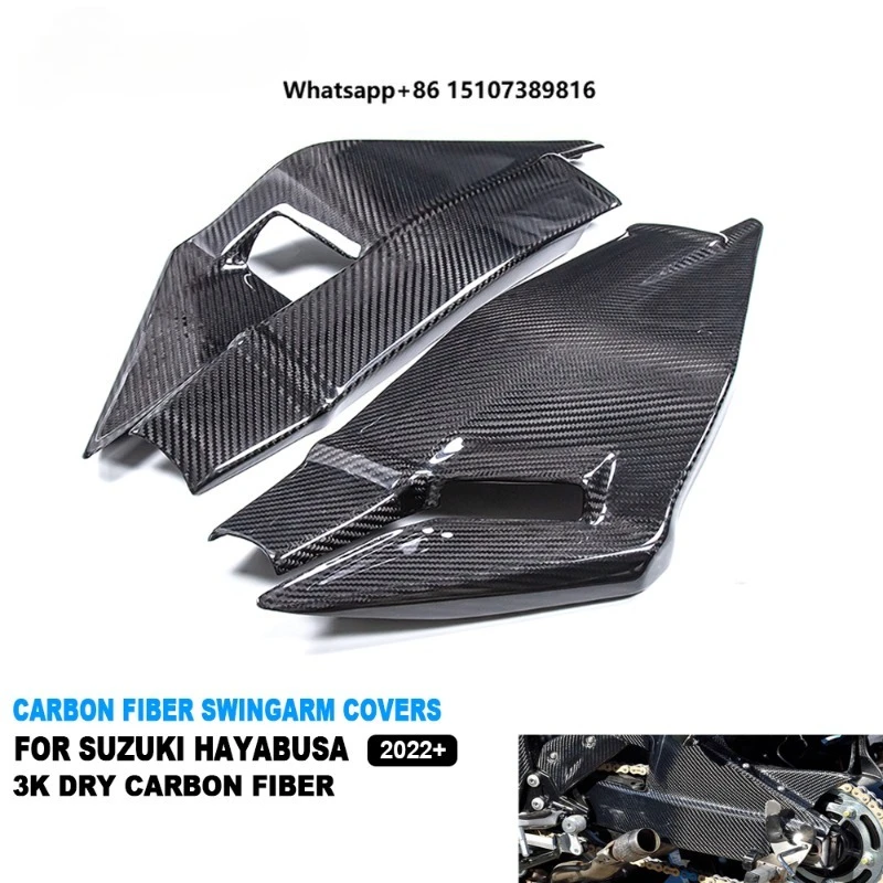 

New Dry Carbon Fiber Motorcycle Swing Arm Protectors Fairings Swingarm Covers for Hayabusa GSX1300R Gen2 Gen3 2008+