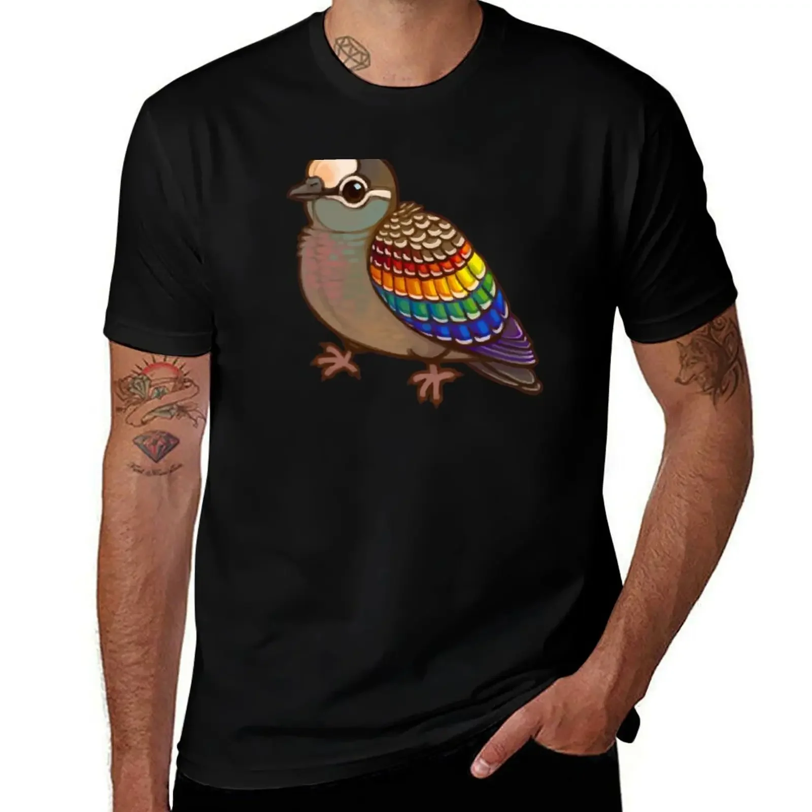 

Pride Birds: Common Bronzewing T-Shirt plus size clothes boys whites kawaii clothes summer top men graphic t shirts