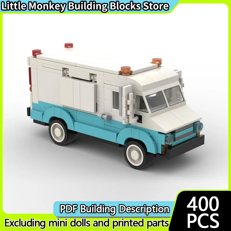

Speed Racing Car Model MOC Building Bricks Ice Cream Truck Modular Technology Children Holiday Gifts Assemble Toys Suit
