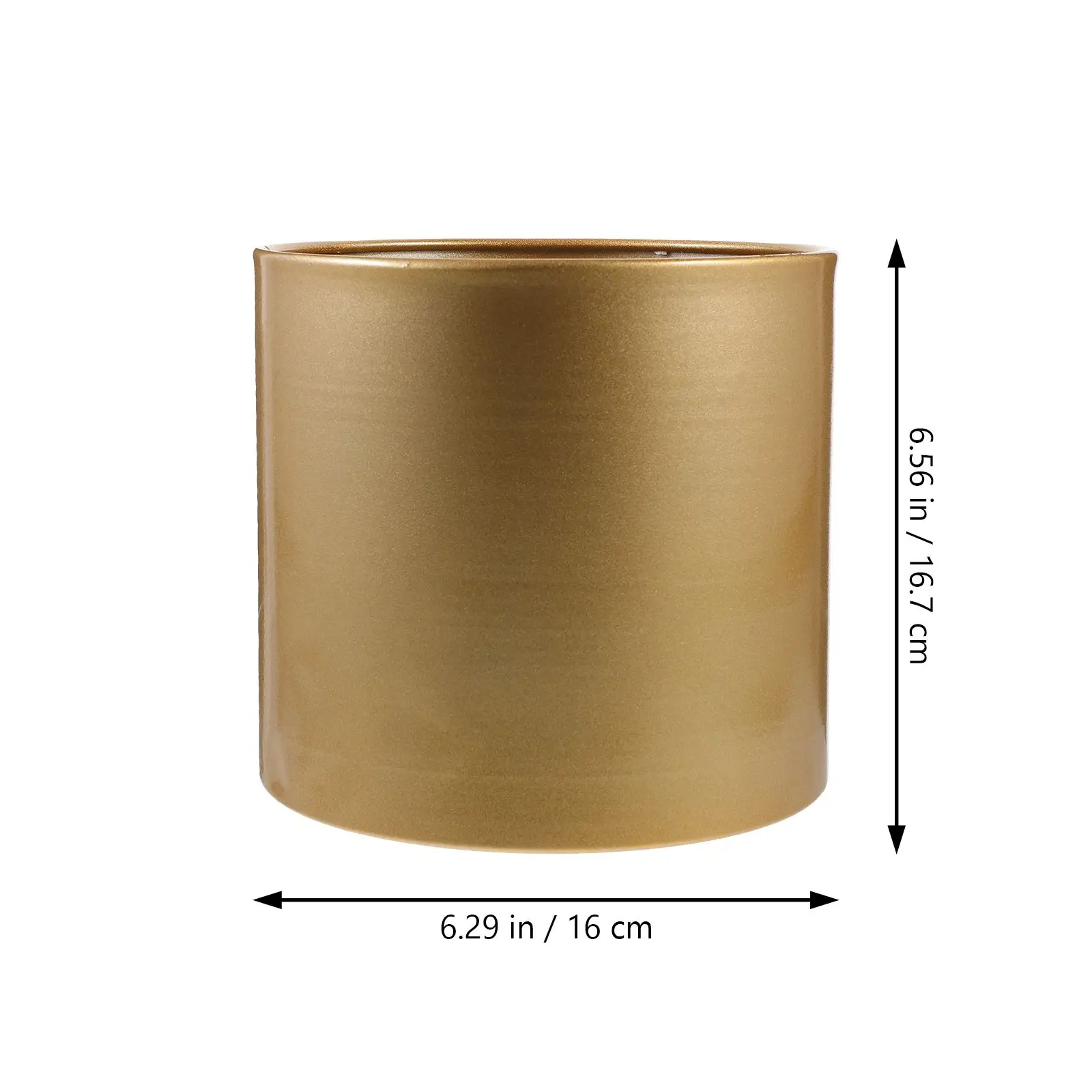 Hug Bucket Flower Pot Iron Succulent Plant Outdoor Window Metal Desktop Planter Golden