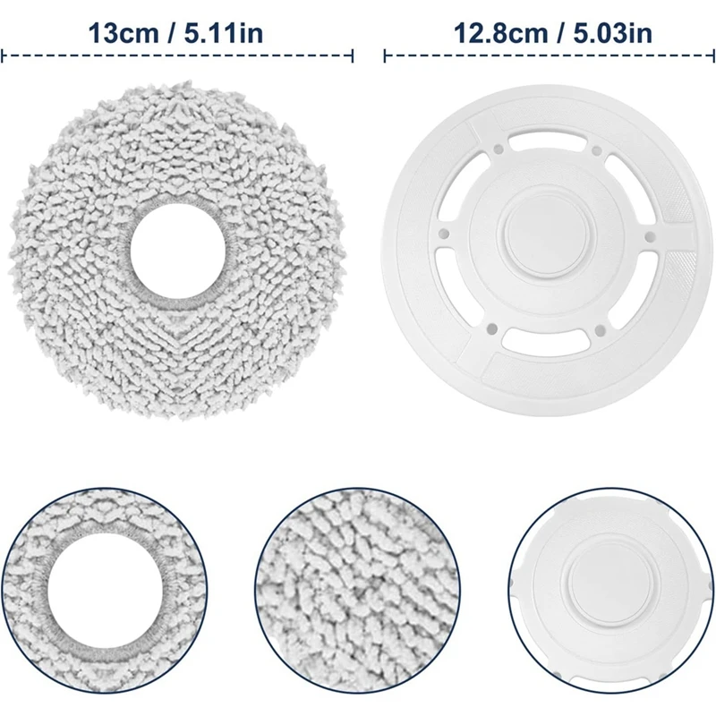 Mop Cloths With Mop Plates Spare Parts For Ecovacs Deebot T20 Omni / T20e Omni Robot Vacuum Cleaner Mop Pad Mop Holder