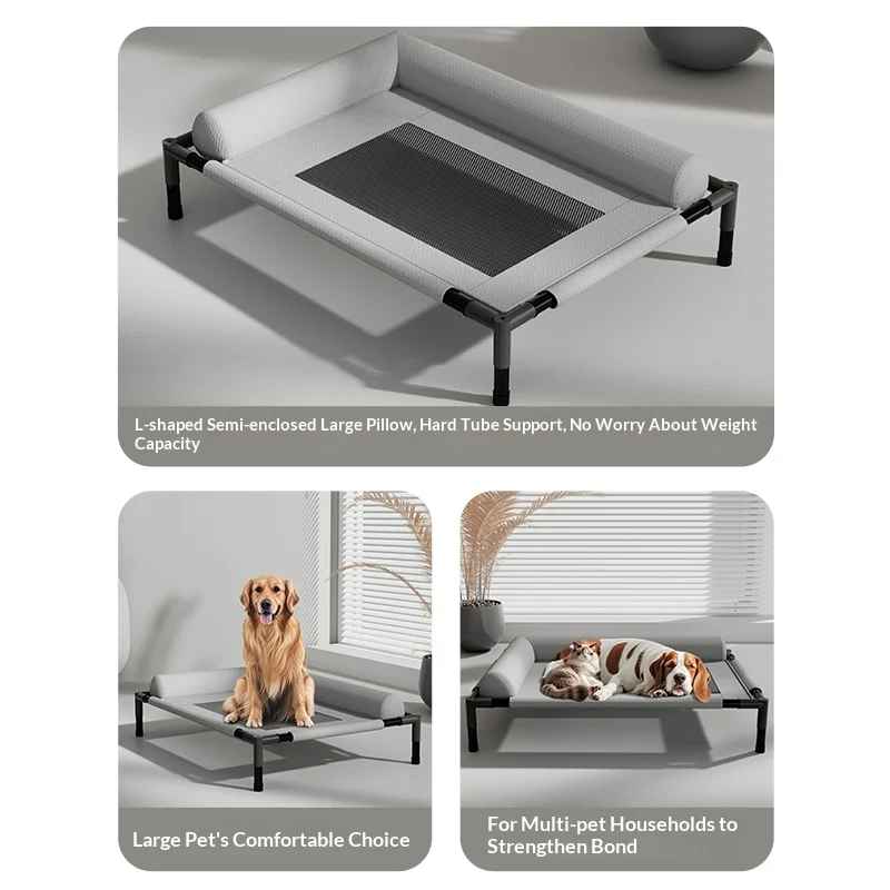 Cat Bed Dog Bed Elevated Dog Bed Cooling Mesh Breathable Summer Winter All Season Dog Bed Dog Washable Pet Cot Outdoor Indoor