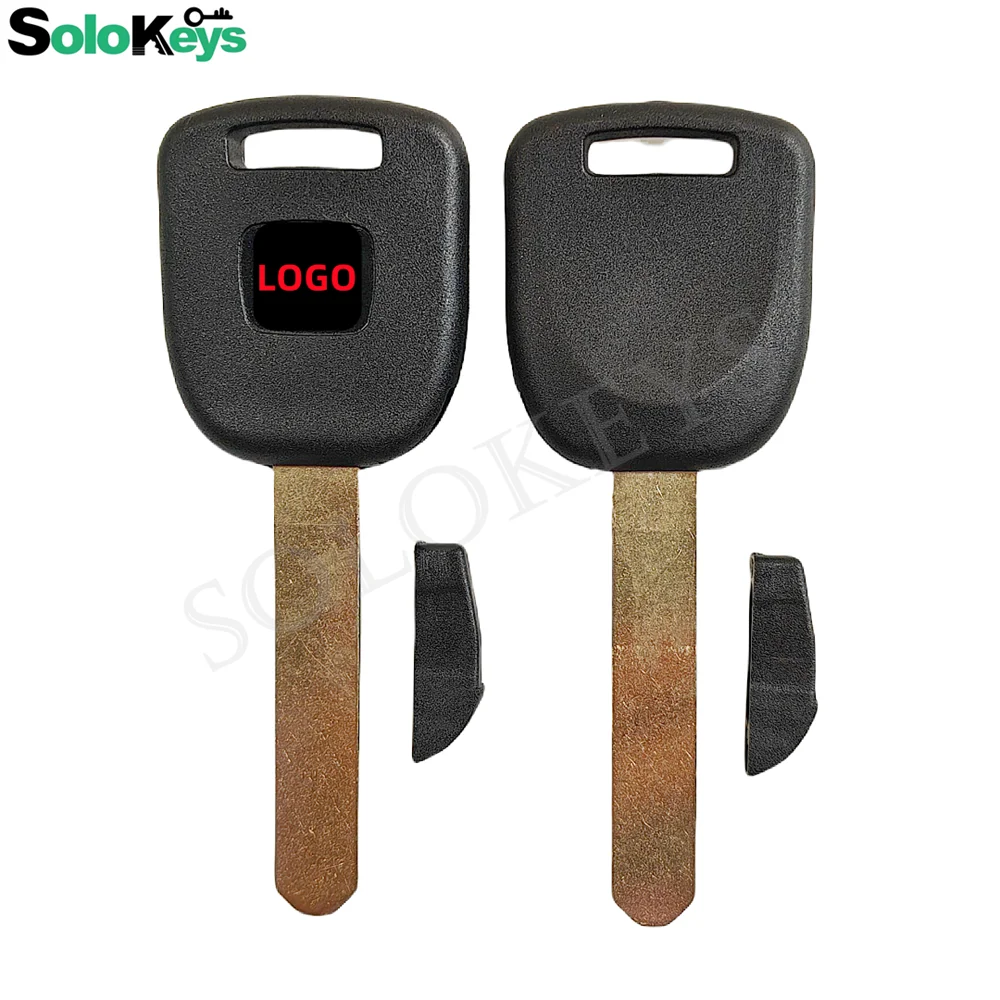 10Pcs/Lot SOLOKEYS HON66 Blade Replacement Transponder Key Shell Fob for Honda Car Holder Chip Hollow Uncut Blade Printed Logo