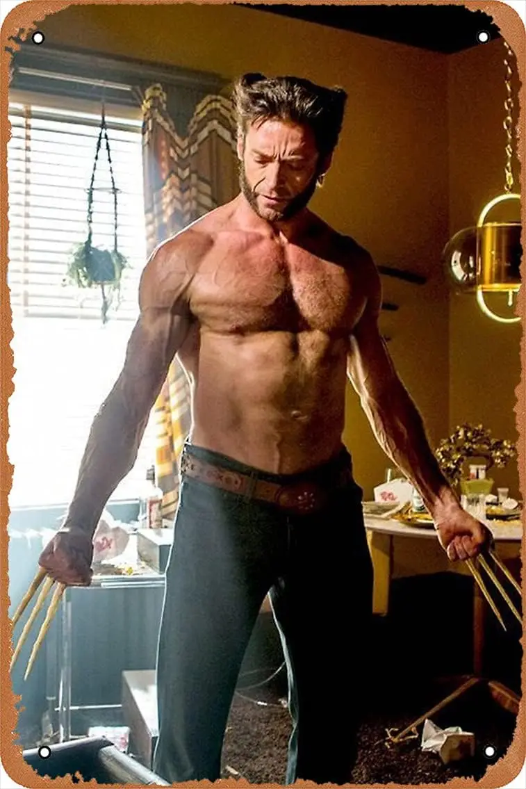 Metal Sign - Hugh Jackman Tin Poster 12 X 8 Inches